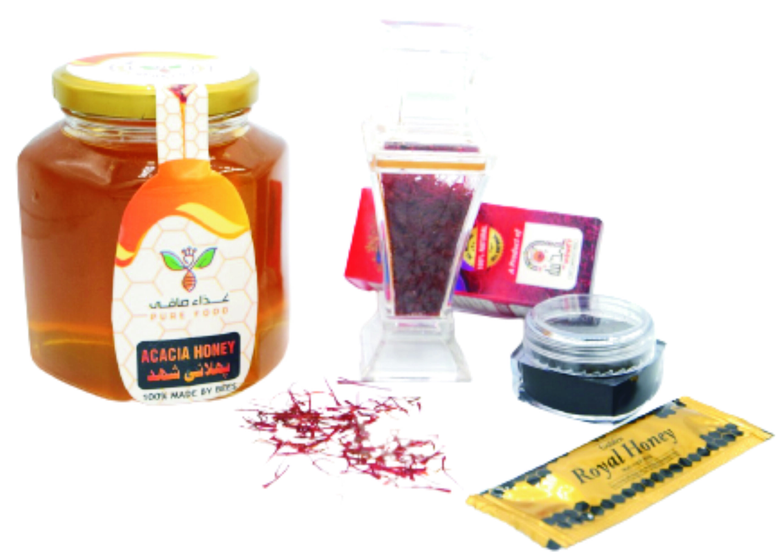 Acacia Honey + Safron + Royal Honey Sachet – AL MADINA HONEY & DRY FRUITS